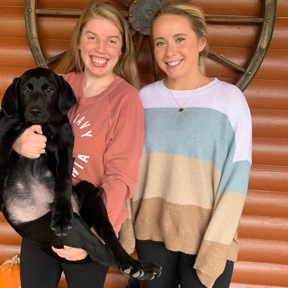 Pink Lilly Color Block Sweater - Picture 3 of 3